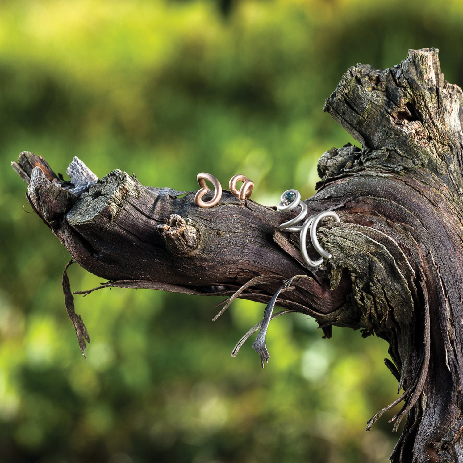 Anello LussodiVino ferma foulard in Argento 925 e peridot