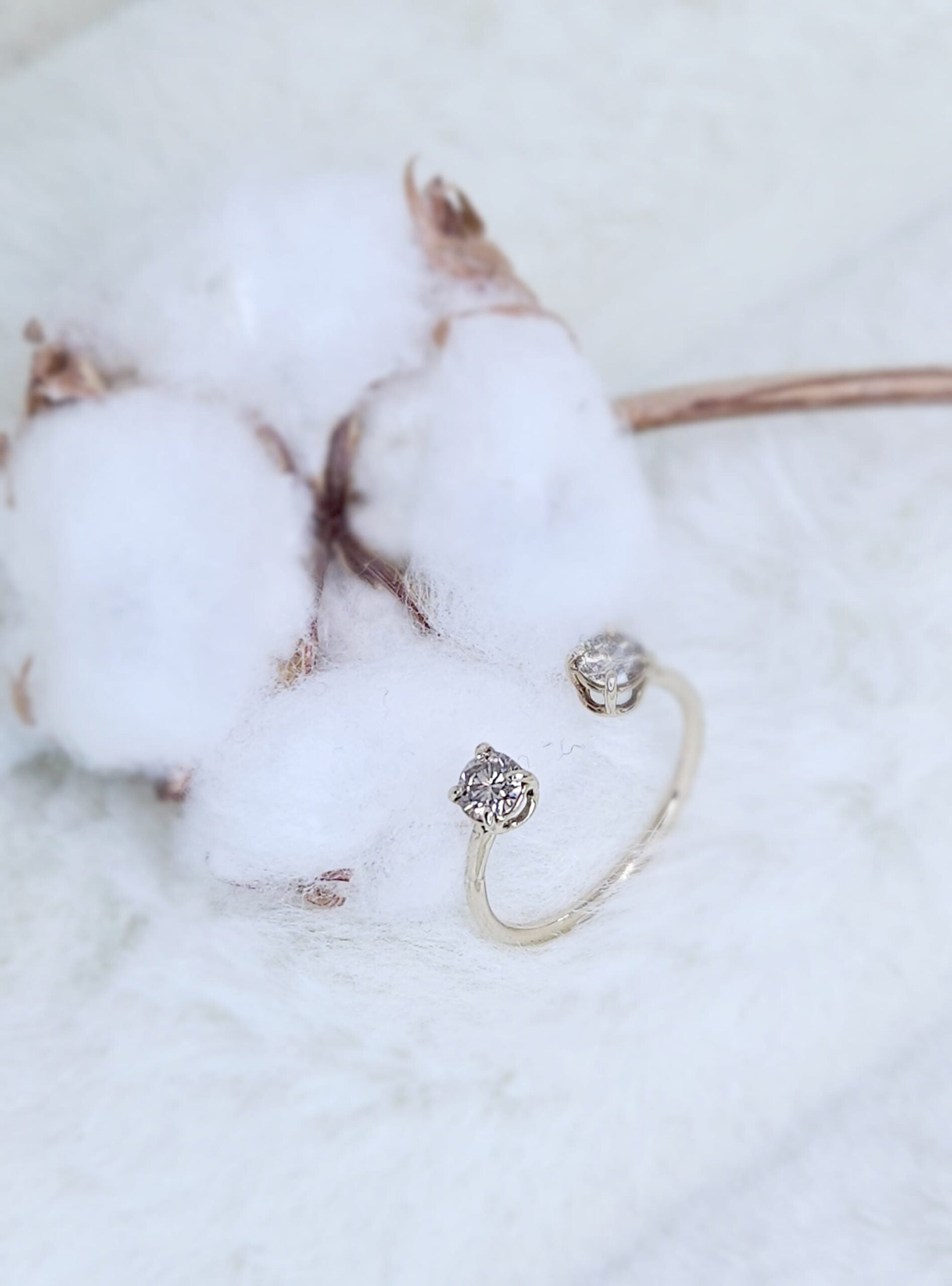 Anello doppio Colpo di Fulmine in Oro Champagne 750% con diamanti brown