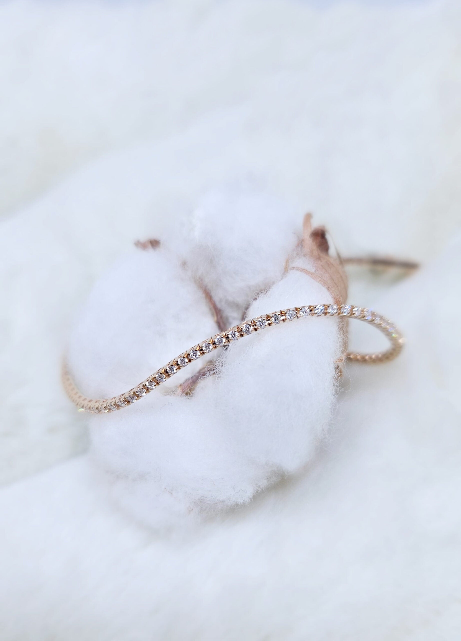 Bracciale tennis Elegance in Oro rosa 750 e Diamanti.