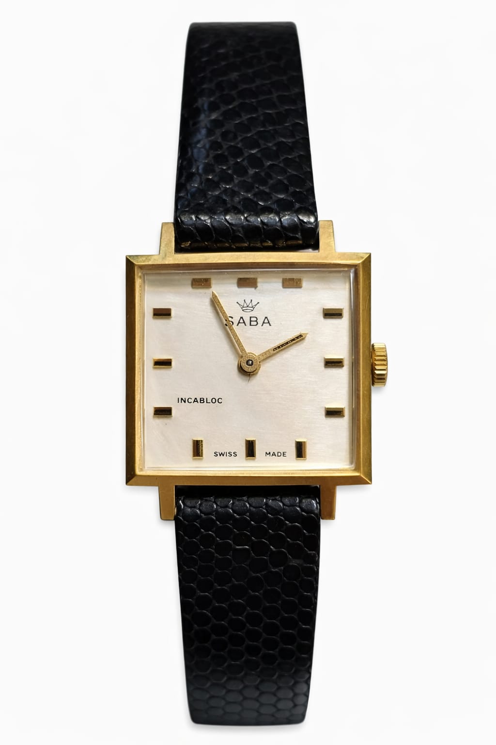 SABA Orologio Vintage Swiss Made – Cassa Rettangolare