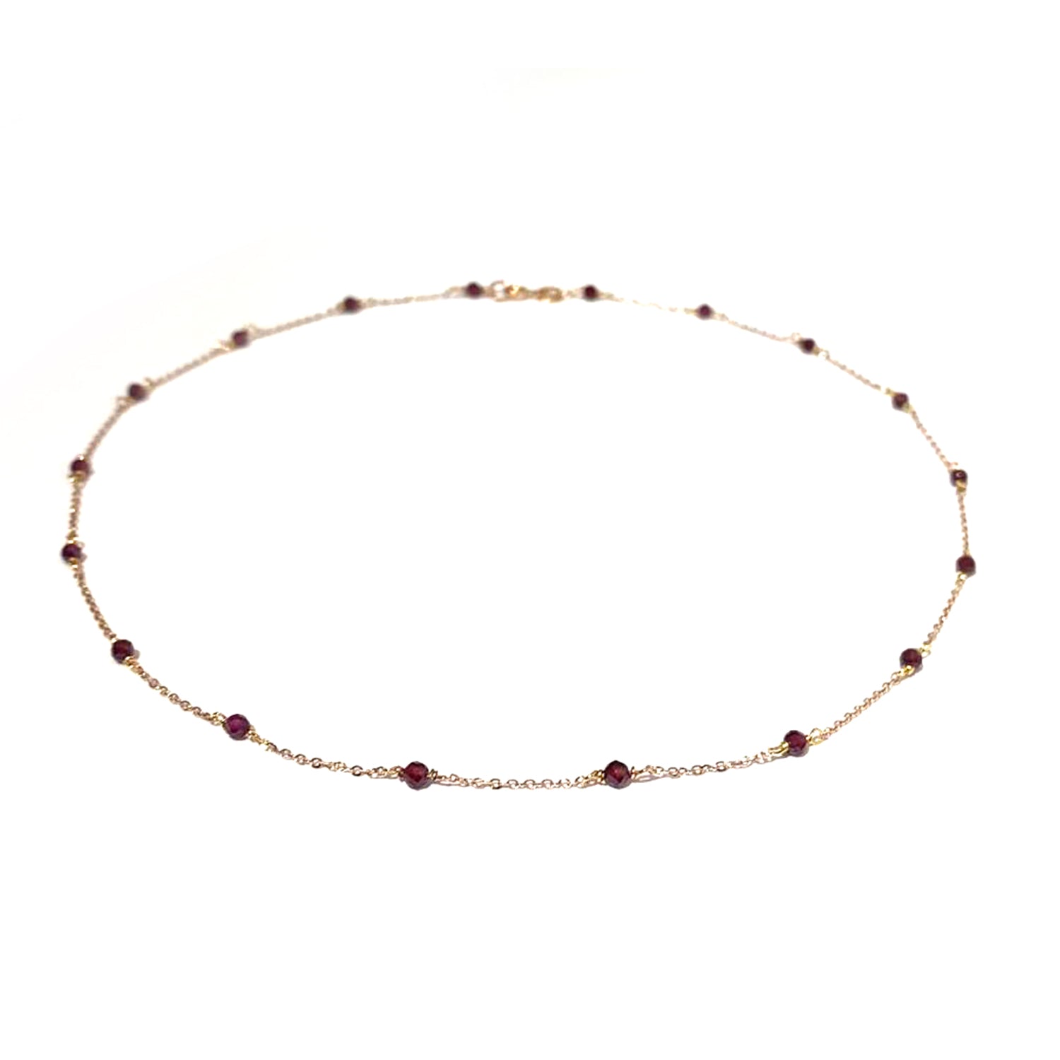 Girocollo Colpo di Fulmine con pietre di colore naturali in Oro rosa 750